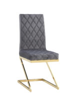Lot de 6 chaises COCOMAT Gold et velours - Anthracite