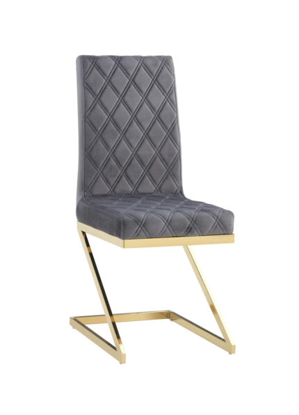 Lot de 6 chaises COCOMAT Gold et velours - Anthracite