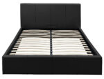 Lit Coffre Bastien Simili Cuir Noir 140x190 cm