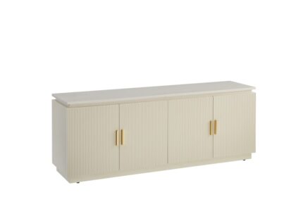 Meuble TV Baieta Bois Blanc 160x40x60 cm