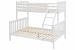 Lit Superposé Batna Bois Blanc 140x190 cm et 90x190 cm