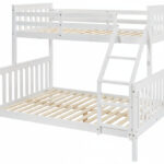 Lit Superposé Batna Bois Blanc 140x190 cm et 90x190 cm