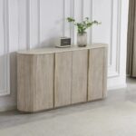 Buffet Terra Ovale Travertin Sable Vert