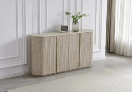 Buffet Terra Ovale Travertin Sable Vert