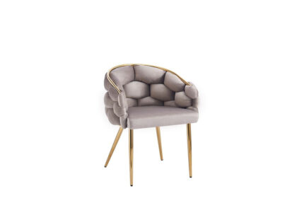 Lot de 2 chaises BALLON pieds Gold - Taupe