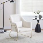 Fauteuil BASKA Gold laine beige