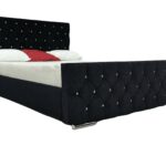Lit Prestige Velours Noir 140x190 cm