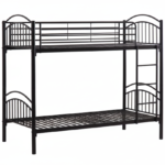 Lit Superposé Alice Métal Noir Séparable 2x90x190 cm