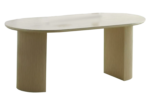 Table à Manger Ovale Terra Travertin Beige Design