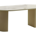 Table à Manger Ovale Terra Travertin Beige Design