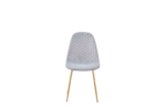 Lot de 4 chaises Scandinaves ABEILLE Gold velours - Gris
