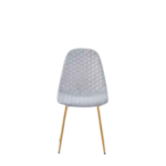 Lot de 4 chaises Scandinaves ABEILLE Gold velours - Gris
