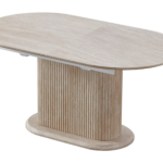 Table à Manger Extensible Inaya Travertin Ovale Vert