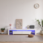 Meuble TV Eclipse Bois Blanc 180x35x38 cm