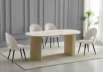 Chaise Terra Travertin Beige Noir