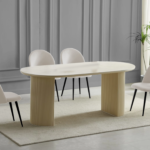 Chaise Terra Travertin Beige Noir