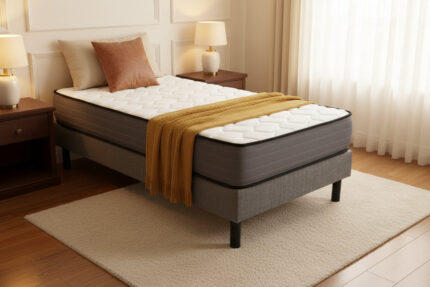 Matelas Roulé Mousse Haute Densité Blanc 90x190 cm Épaisseur 20 cm