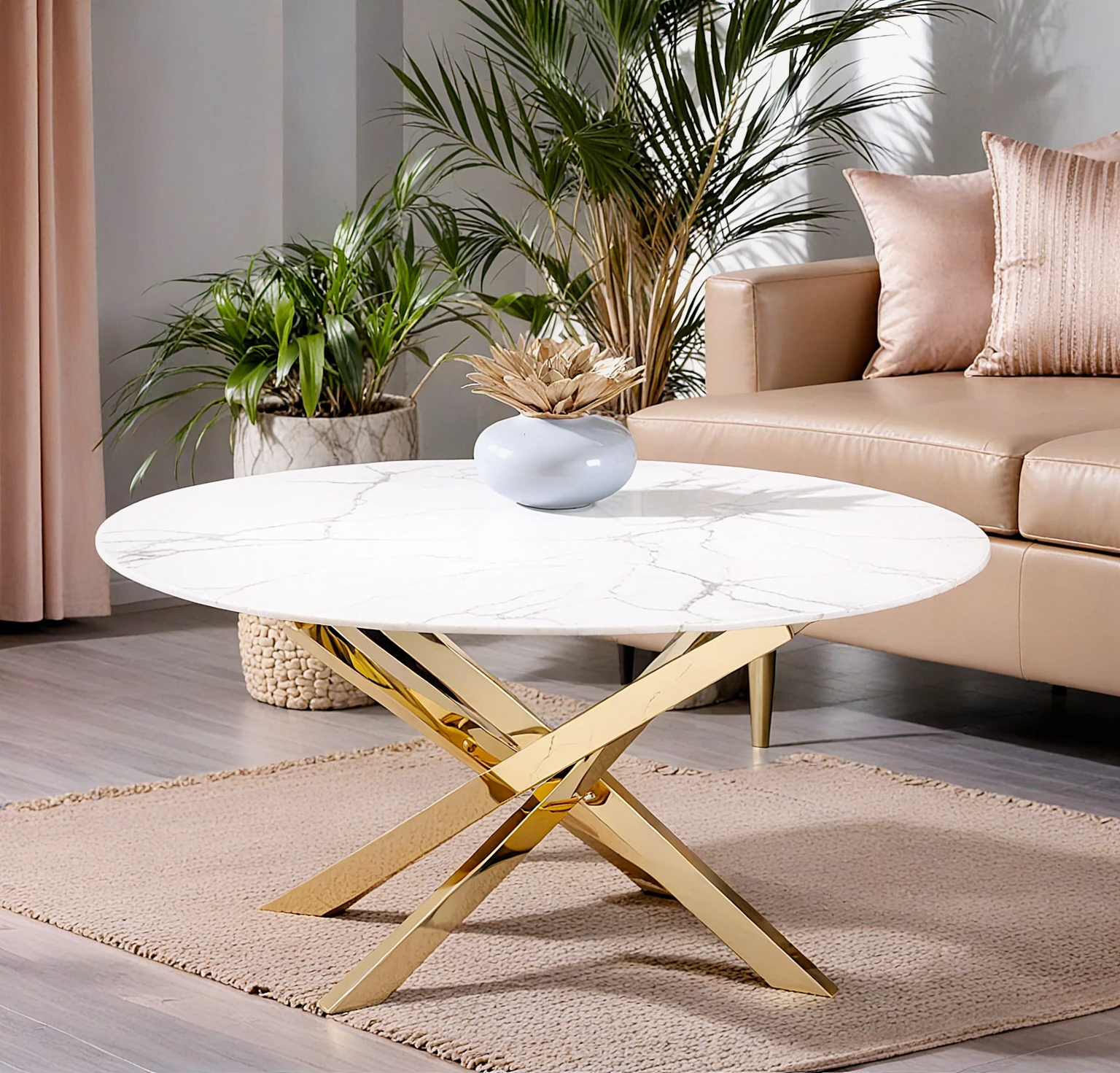 Untitled 2025 01 29t022201.569 7.png Table Basse Ronde Solstice Marbre Doré Luxueux